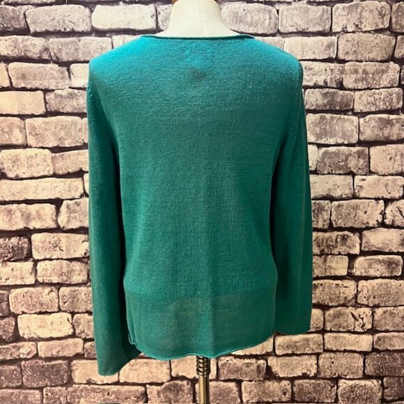 Chico's Teal Pullover Long Sleeve Sweater Size Small - Picture 6 of 9